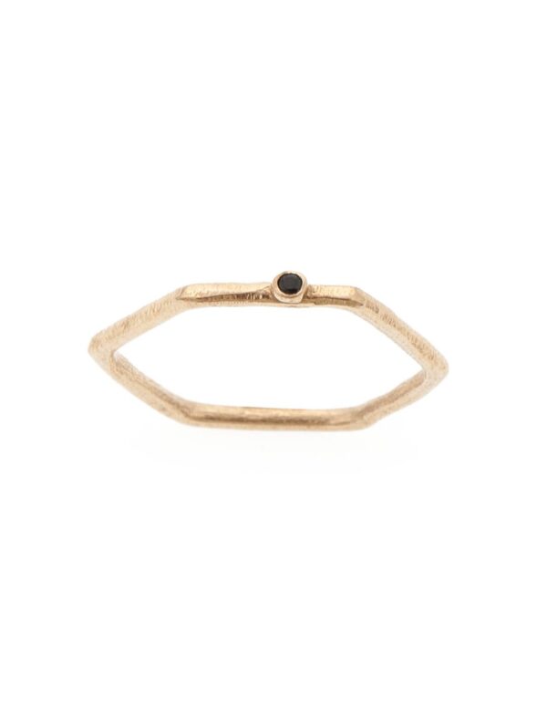 Altıgen Tek Taş Yüzük