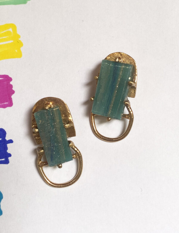 Bizans Dikdörtgen Mozaik Küpe