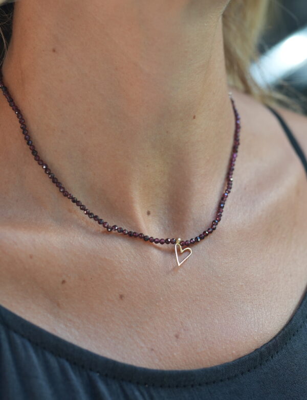 Wire Heart Quartz Necklace