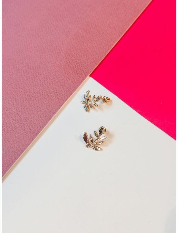 Botanik - Altın Palmiye Küpe