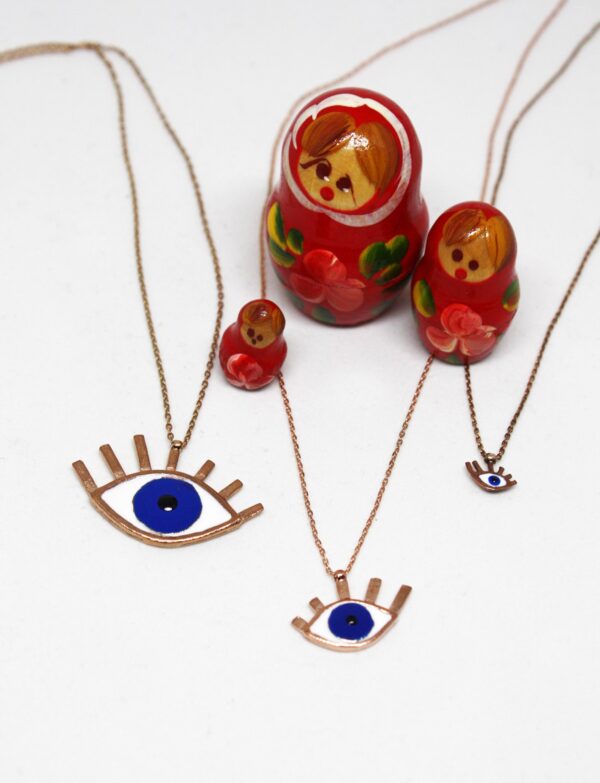 Büyük Göz Altın Kaplama Kolye