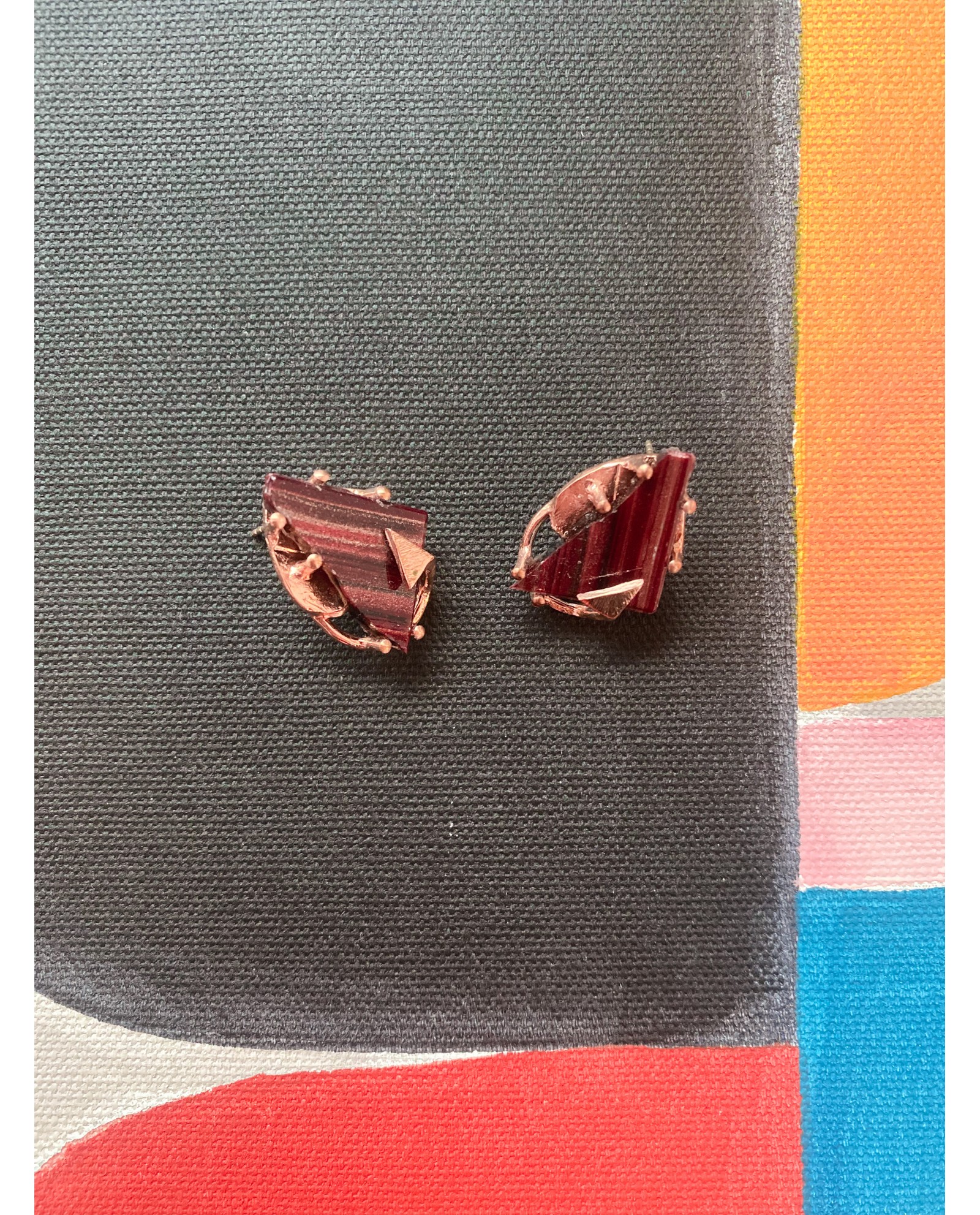 Bizans Üçgen Mozaik Küpe