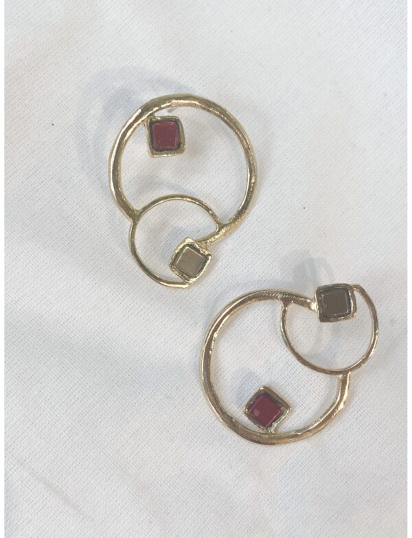 Gaudi Büyük Küpe-Bronz