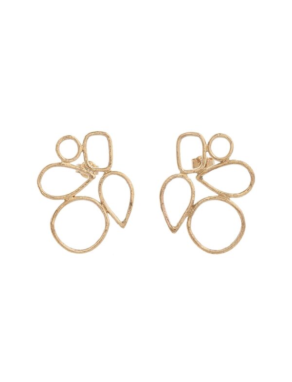 Geometrik Küçük Küpe-Bronz