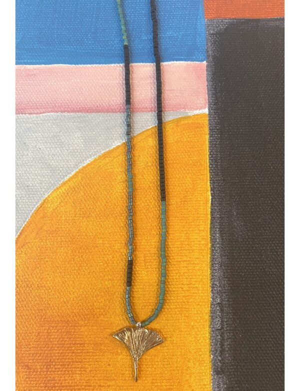 Botanik - Ginkgo Biloba Boncuk Kolye