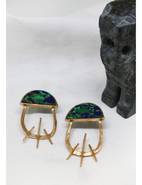 Hitit Güneşi Büyük Yarım Küpe