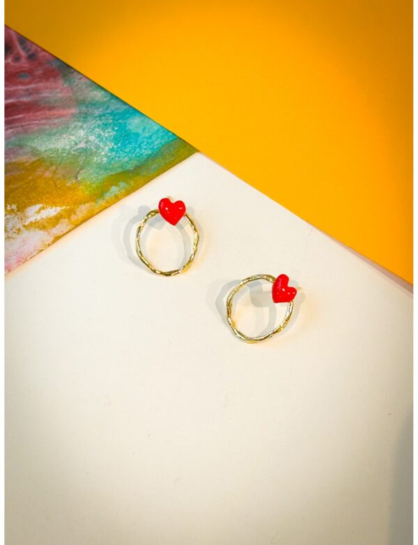 Kalbim Minik Çember Küpe