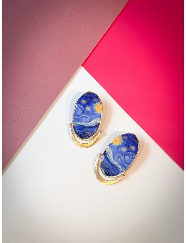 Kübist Büyük Küpe