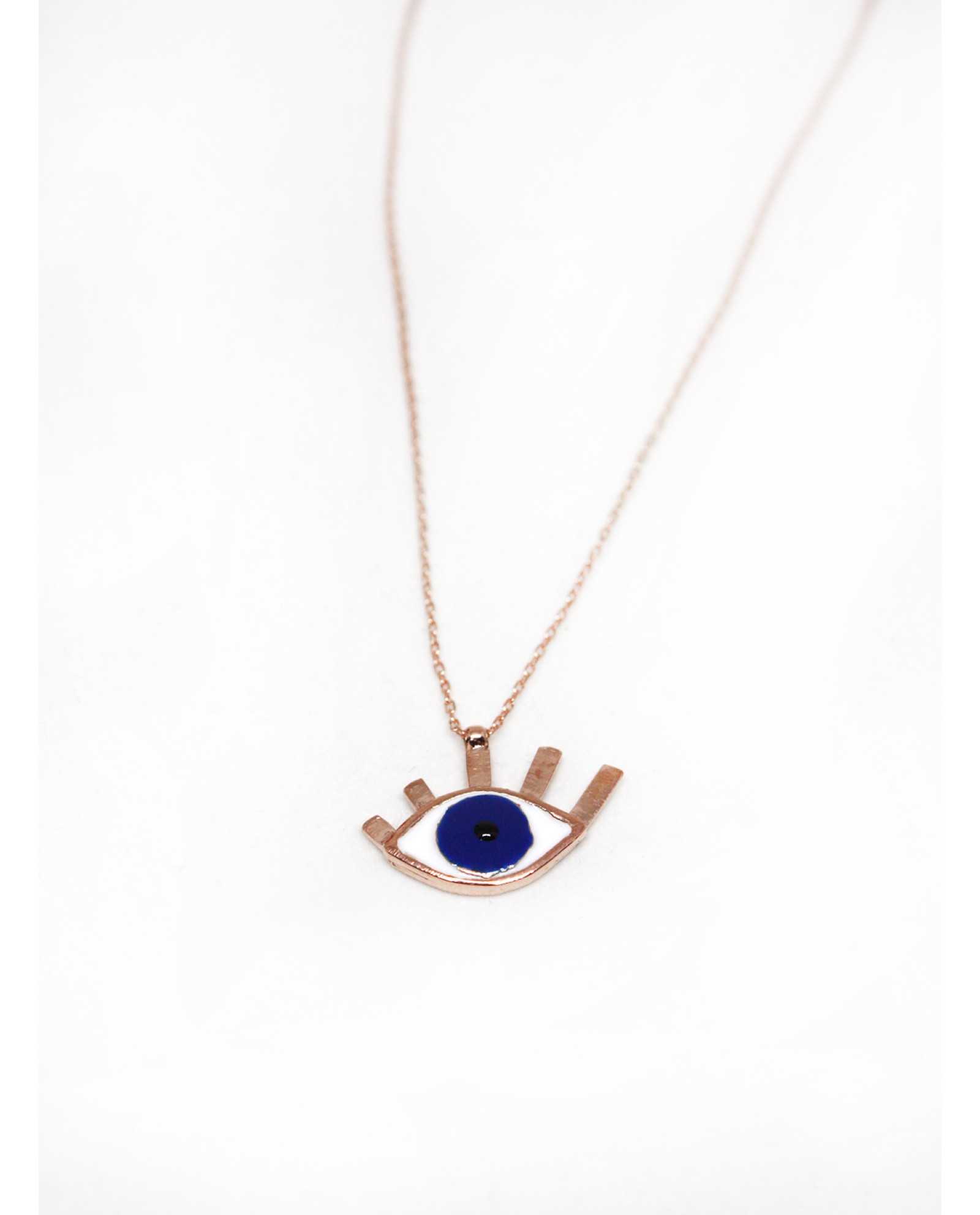 Orta Boy Altın Kaplama Göz Kolye