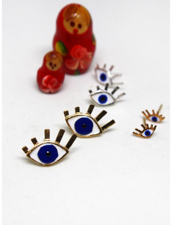 Orta Boy Göz Bronz Küpe