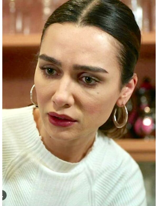 Parmakizi Halka Küpe - Siyah Beyaz Aşk