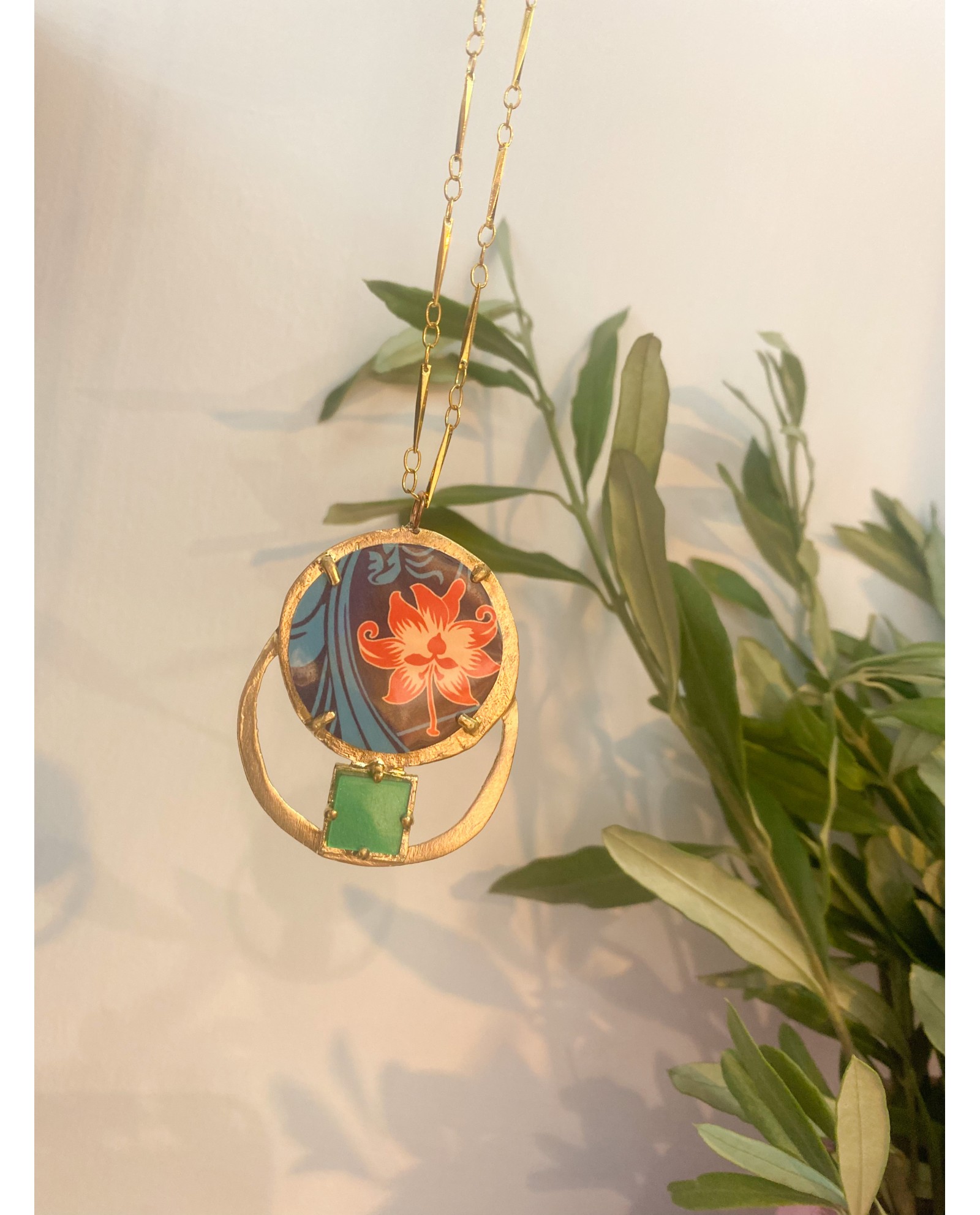 Recyle Büyük Kolye - Görsel 2