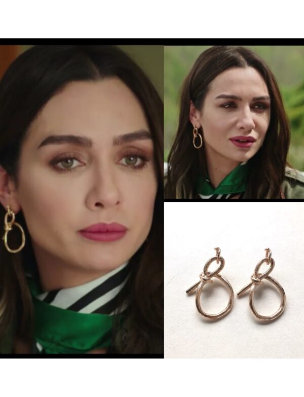 Siyah Beyaz Aşk - Denizci Düğümü Küpe