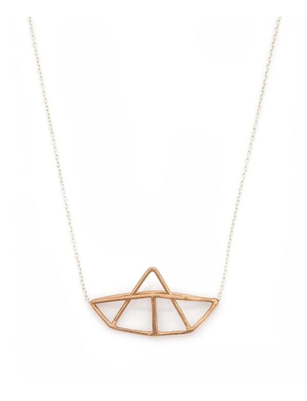 Tel Kağıt Gemi Kolye