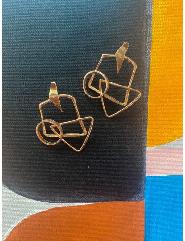 Galaxy-Cubist Üçgenli Küpe